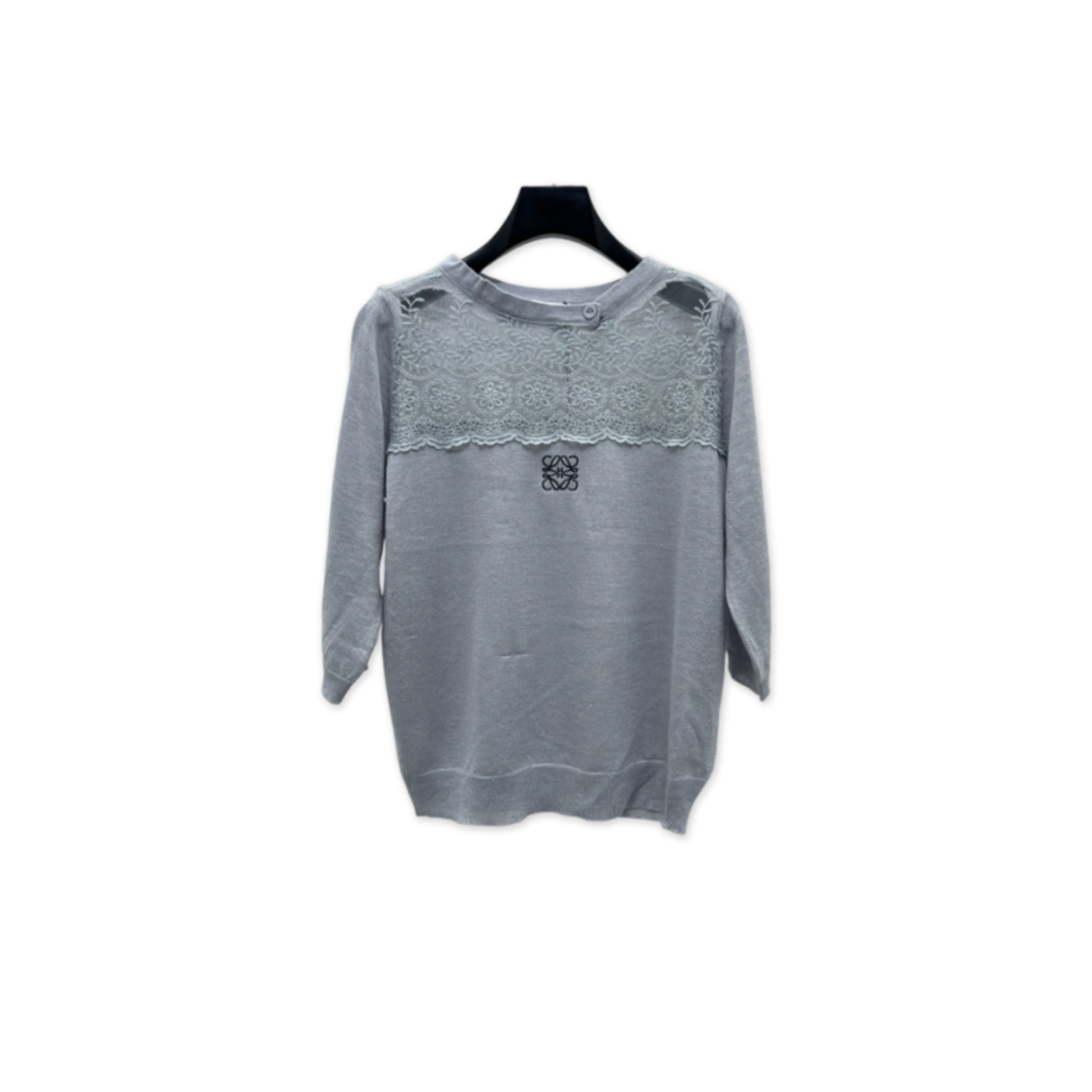 L0ew* crew neck knitted short sleeve